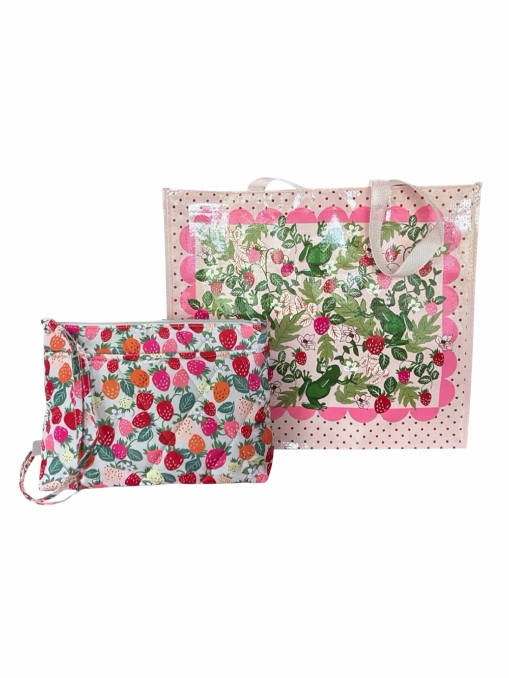 Vera Bradley Large Hipster Bag Bushels Of Berries & Frogberry Garden Market Tote